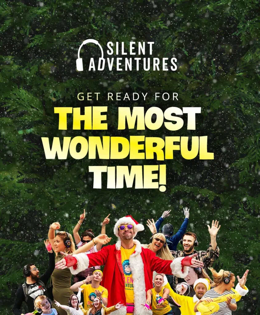 Christmas festive silent disco walking tours uk